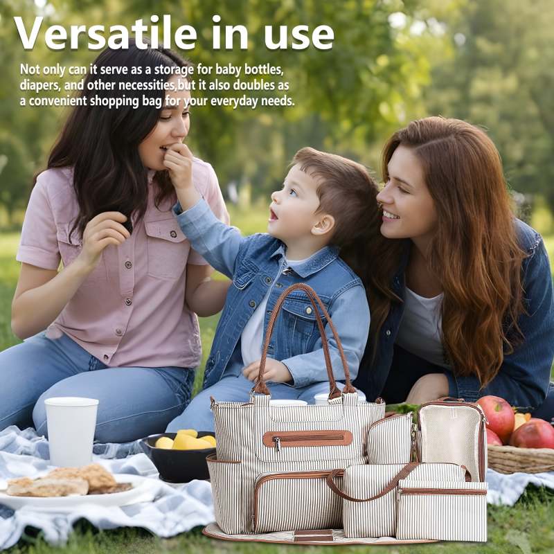 Maternity Diaper Bag: Khaki - Baby Diaper Bag for Moms & Baby Travel Use - Image 3