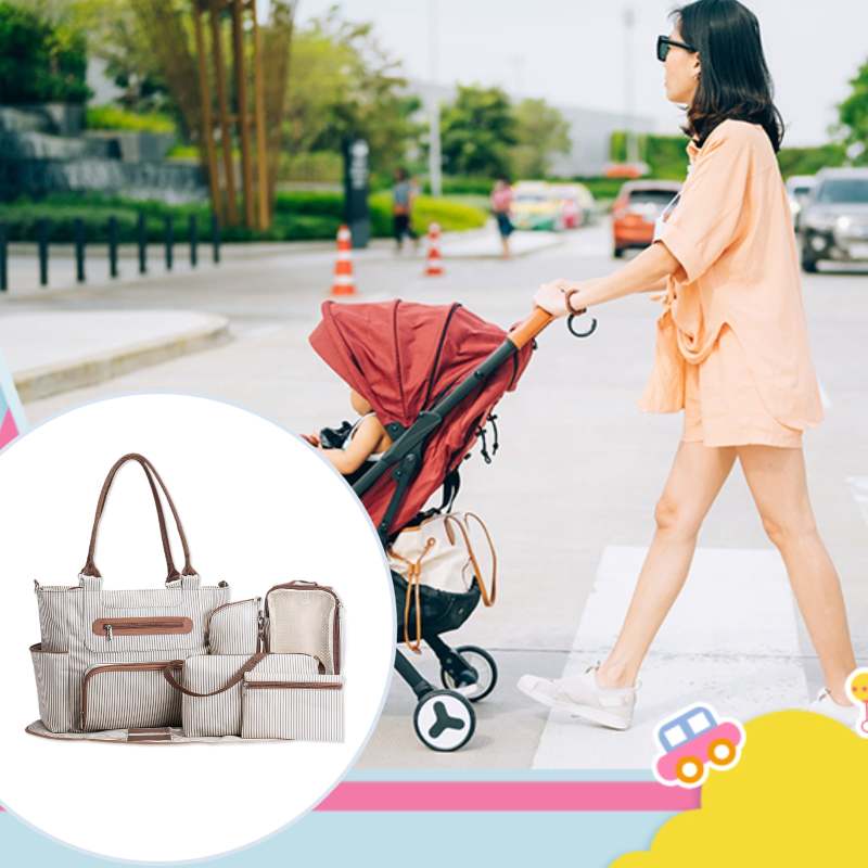 Maternity Diaper Bag: Khaki - Baby Diaper Bag for Moms & Baby Travel Use - Image 5