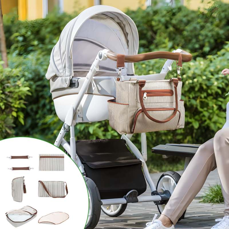Maternity Diaper Bag: Khaki - Baby Diaper Bag for Moms & Baby Travel Use - Image 4