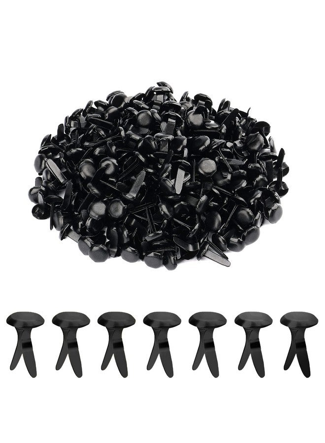 AIEX 600Pcs Metal Paper Fasteners Round Brass Fasteners Split Pins For Diy Crafts Projects Scrapbooking Office 0.47X0.3Inch (Black) - Image 1