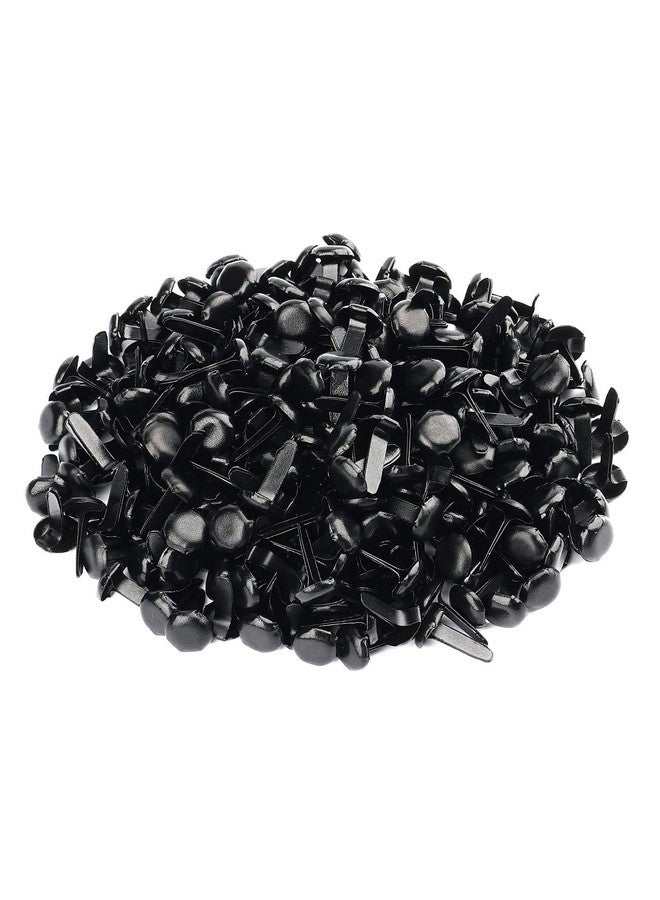 AIEX 600Pcs Metal Paper Fasteners Round Brass Fasteners Split Pins For Diy Crafts Projects Scrapbooking Office 0.47X0.3Inch (Black) - Image 4