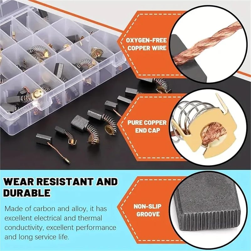 10 فرشاة كربون لمحرك كهربائي، 10 موديلات لإصلاح أدوات القوة وأجزاء المحركات - Image 4