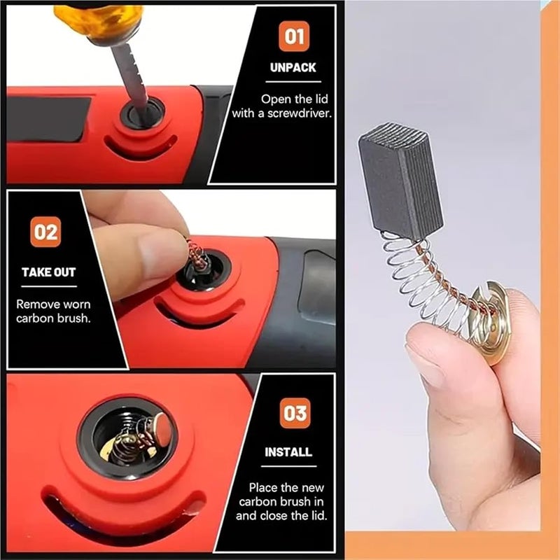 10 فرشاة كربون لمحرك كهربائي، 10 موديلات لإصلاح أدوات القوة وأجزاء المحركات - Image 5
