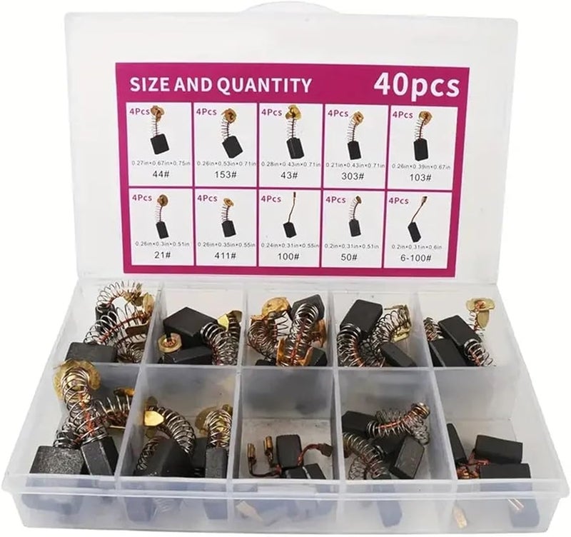 10 فرشاة كربون لمحرك كهربائي، 10 موديلات لإصلاح أدوات القوة وأجزاء المحركات - Image 2