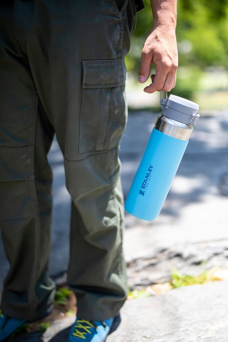 Stanley Quick Flip GO Water Bottle 24 OZ | Push Button Lid | Leakproof & Packable for Travel & Sports | Insulated Stainless Steel | BPA-Free | Azure - Image 5