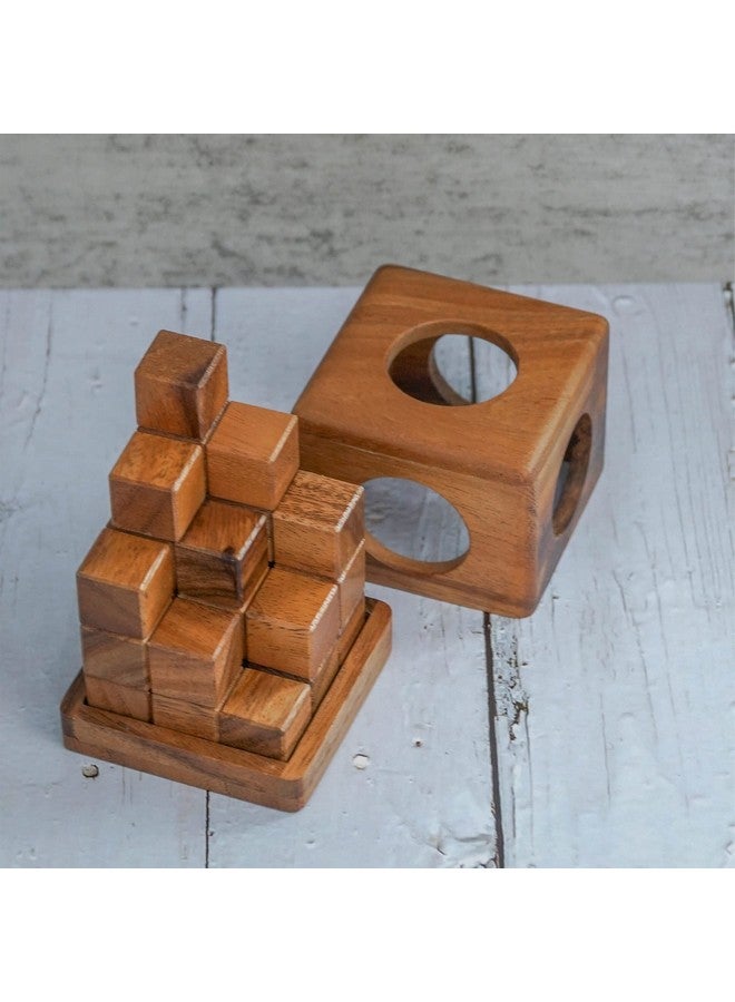 BSIRI Soma Puzzle Cube Wooden Toy Brain Teaser Desk Board Games Adults Master Block Christmas Mind Magic Kids Benders Wood Hand Cube Family Teens Boy Classic - Image 3