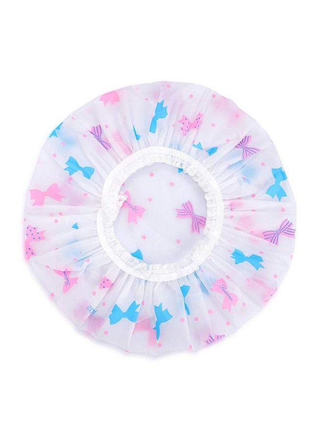 Etercycle Kantareshwer™6 Pcs Shower Caps Etercycle Reusable Elastic Waterproof Bathing Hair Cap With Lace Elastic Band For Women Beauty Hair Spa Home Hotel Travel Use - Image 5