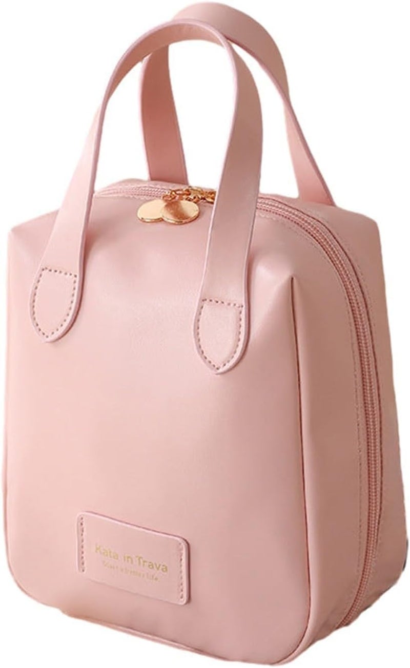 PROSFIA New Makeup Bag Multi Layer Portable Premium Travel Makeup BagCompartments Large Capacity Travel Makeup Bag for WomenPortable Cosmetic Pouch Toiletry Bag for Travel or Daily Pink - Image 1
