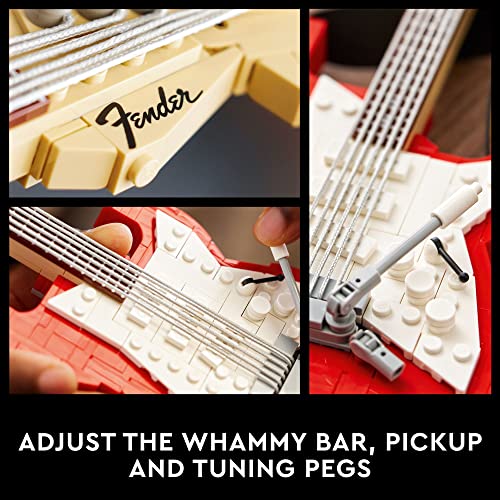 LEGO Ideas Fender Stratocaster 21329 DIY Guitar Model Building Set for Music Lovers, Complete with 65 Princeton Reverb Amplifier & Authentic Accessories, Perfect Way to Rock Gift Giving - Image 4