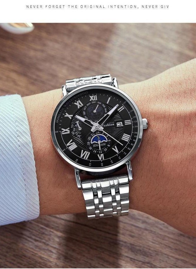 Generic New Waterproof Luminous Calendar Men's Watch Ultra-thin Quartz Watch  - Image 5