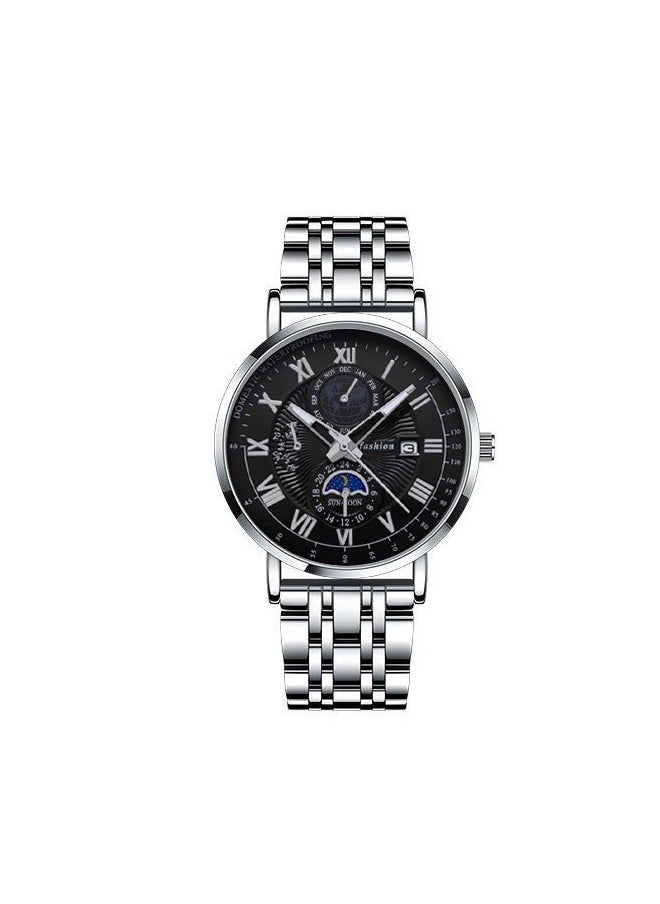 Generic New Waterproof Luminous Calendar Men's Watch Ultra-thin Quartz Watch  - Image 1