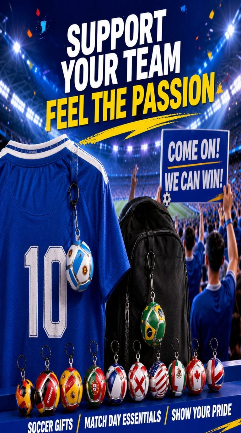2026 World Cup Football Keychain - Stress-Relief Accessory with Multi-National Flag Designs - Image 5