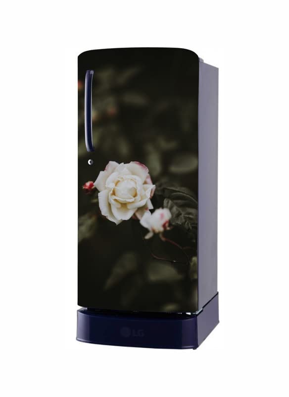 K2A DESIGN K2A DESIGN Abstract Design White Flower Fridge Wrap Decorative Sticker 120 CmX60Cm  - Image 3
