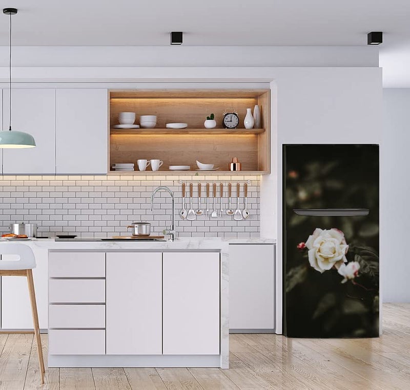 K2A DESIGN K2A DESIGN Abstract Design White Flower Fridge Wrap Decorative Sticker 120 CmX60Cm  - Image 5