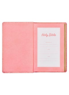 KJV Holy Bible, Gift Edition King James Version, Faux Leather Flexible Cover, Light Pink Floral  - Image 3