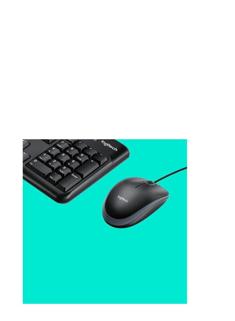 Logitech 920002565 MK120 Wired Desktop Set, Keyboard/Mouse  - Image 2