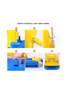 HOPHOP 3 in 1 Plastic Swing for kids, Durable & Sturdy, Indoor & Outdoor Multifunctional Baby Swing, Non-Toxic Heavy Duty Seat Hanging Swing for Playground, Infants, Toddler & childern, Eco-Friendly  - Image 3