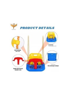 HOPHOP 3 in 1 Plastic Swing for kids, Durable & Sturdy, Indoor & Outdoor Multifunctional Baby Swing, Non-Toxic Heavy Duty Seat Hanging Swing for Playground, Infants, Toddler & childern, Eco-Friendly  - Image 5