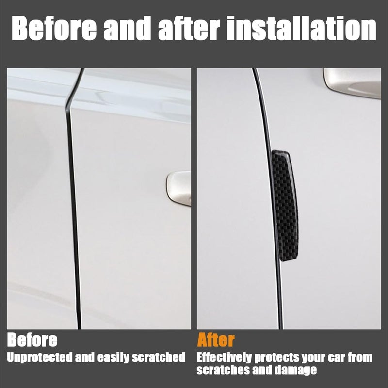 JNNJ Pack of 4 Car Door Edge Protection Stickers - Universal Anti-Scratch Trim for Vehicles - Image 2
