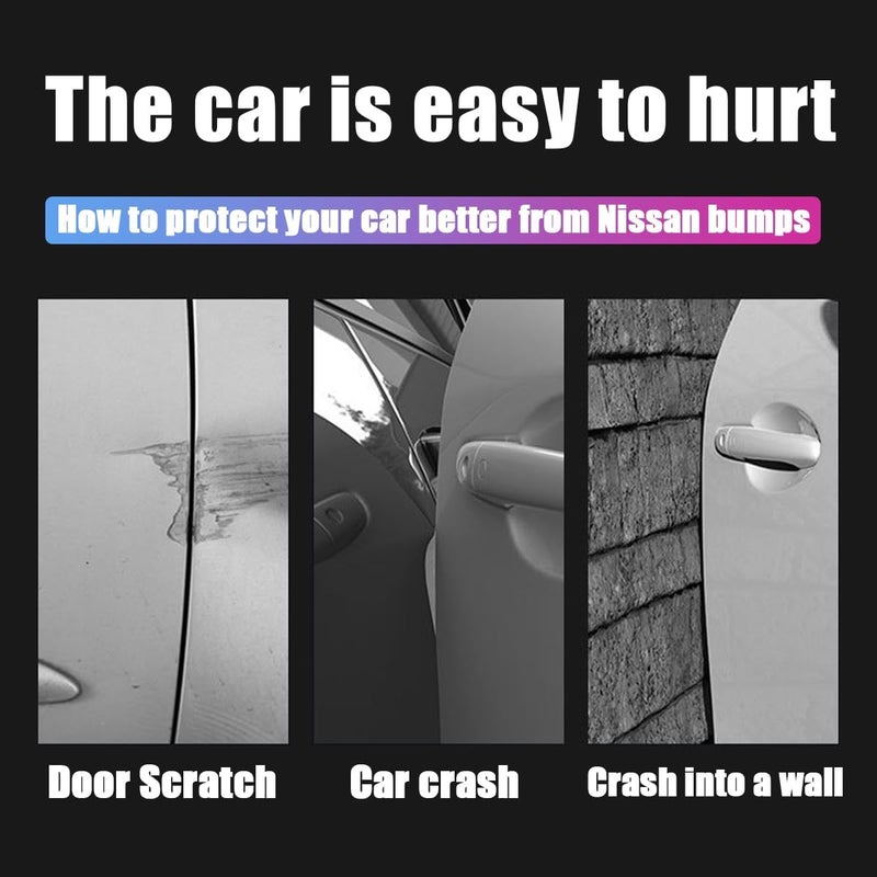 JNNJ Pack of 4 Car Door Edge Protection Stickers - Universal Anti-Scratch Trim for Vehicles - Image 3