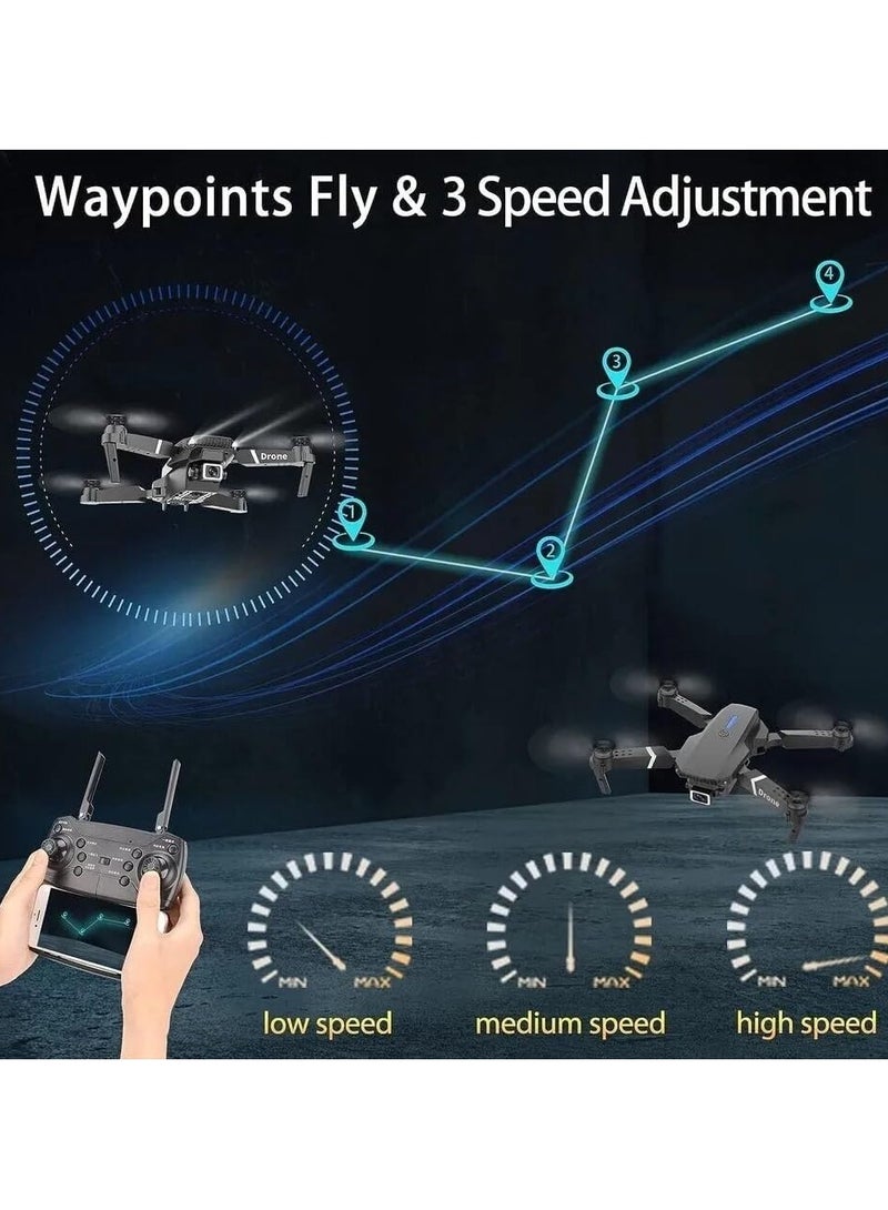 REBENUO E99 PRO Drone Professional 4K HD Dual Camera Automatic Obstacle Avoidance Foldable Height Keep Mini Helicopter - Image 4