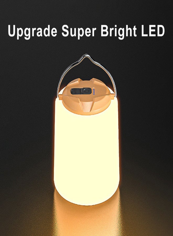 القرش المبتسم مصباح تخييم LED محمول، مقاوم للماء، قابل لإعادة الشحن عبر منفذ USB، بثلاثة أوضاع إضاءة، مثالي للتخييم والمشي لمسافات طويلة وصيد الأسماك. - Image 4