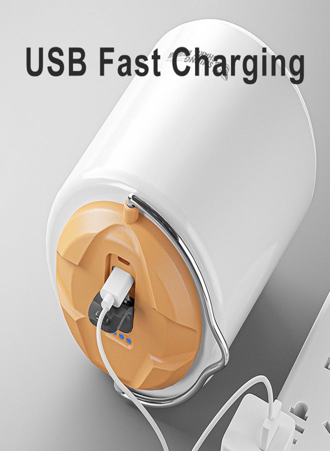 القرش المبتسم مصباح تخييم LED محمول، مقاوم للماء، قابل لإعادة الشحن عبر منفذ USB، بثلاثة أوضاع إضاءة، مثالي للتخييم والمشي لمسافات طويلة وصيد الأسماك. - Image 5