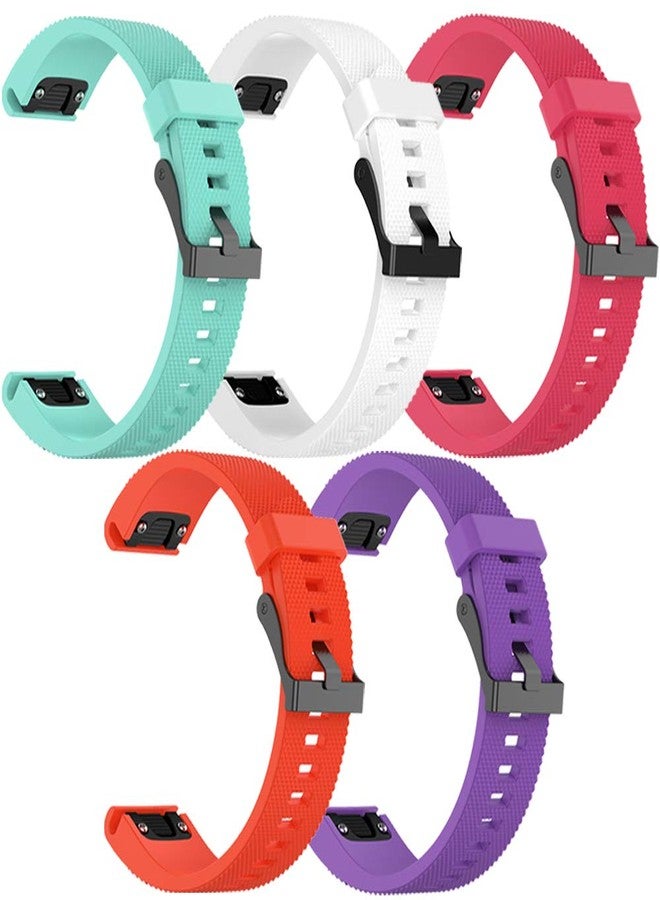 QGHXO سوار ساعة بديل من السيليكون الناعم لساعات Garmin Fenix 5S/ 5S Plus/ 6S/ 6S Pro الذكية (بدون جهاز تتبع) - Image 2