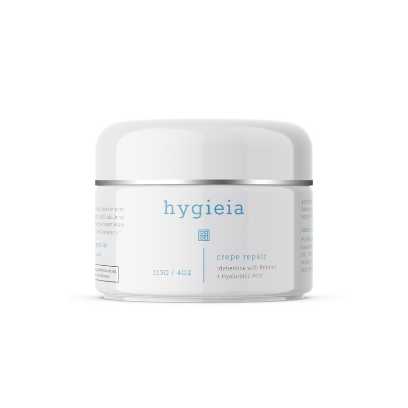 Hygieia + Crepey Skin Liposomal Repair Cream â€“ Anti-Aging Lotion for Arms, Neck & Body â€“ Retinol, Hyaluronic Acid & Idebenone â€“ Firming, Wrinkle & Loose Skin Corrector, 4oz - Image 1