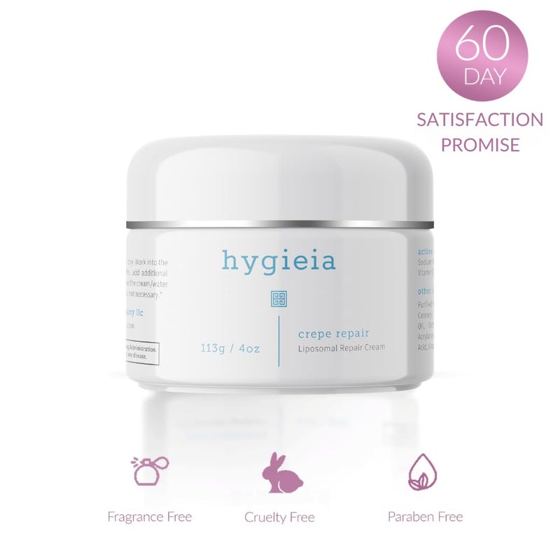 Hygieia + Crepey Skin Liposomal Repair Cream â€“ Anti-Aging Lotion for Arms, Neck & Body â€“ Retinol, Hyaluronic Acid & Idebenone â€“ Firming, Wrinkle & Loose Skin Corrector, 4oz - Image 5
