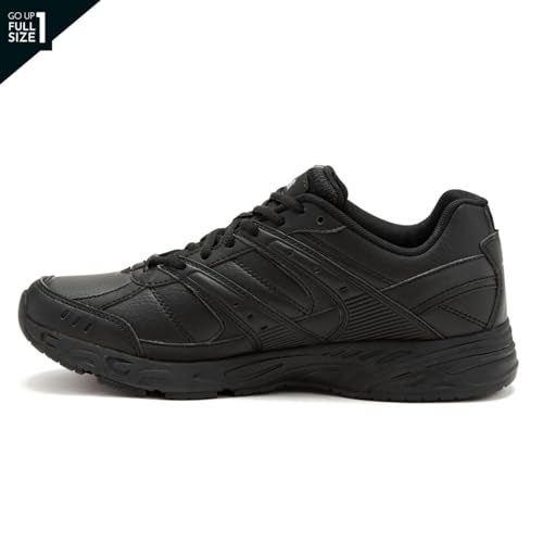 Avia Avi-Union II Non Slip Shoes for Women - Lace Up Comfort Women's Work or Walking Sneakers - Black/Castle Rock, 8.5 Medium - Image 3