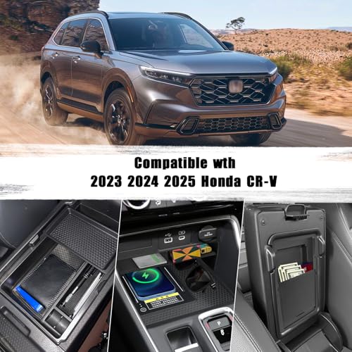 Neepiar 3PCS Center Console Organizer Compatible with 2026 2025 2024 2023 Honda CRV Armrest Storage Box Armrest Hidden Storage Box Secret Compartment Insert Tray Interior Accessories - Image 2