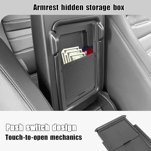 Neepiar 3PCS Center Console Organizer Compatible with 2026 2025 2024 2023 Honda CRV Armrest Storage Box Armrest Hidden Storage Box Secret Compartment Insert Tray Interior Accessories - Image 5
