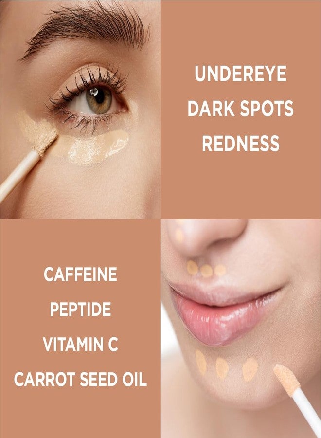 Ruby Kisses Under Eye Concealer, Full Coverage Makeup for Dark Circles, Redness, Hyperpigmentation, Blemishes, Moisturizing Satin Finish Formula with Caffeine & Peptides (315 Golden, 0.40 Fl Oz) - Image 4
