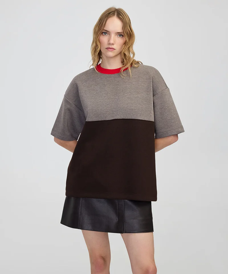 Ipekyol Contrast Collar Color-Block Sweatshirt