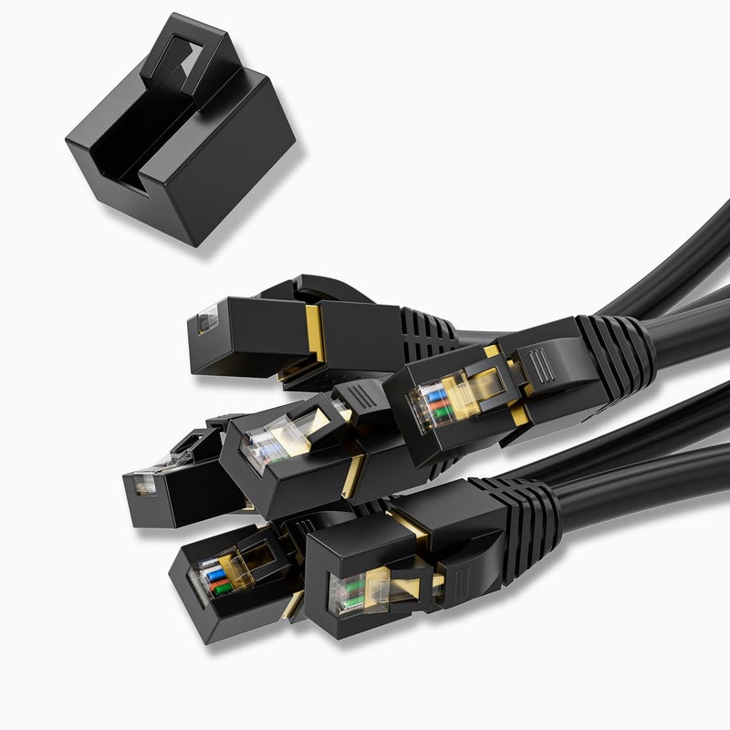 زيراكس حماية مقبس إيثرنت (100 قطعة) - أغطية غبار لكابل RJ45 لموصلات Cat5e/Cat6/Cat7/Cat8 - Image 3