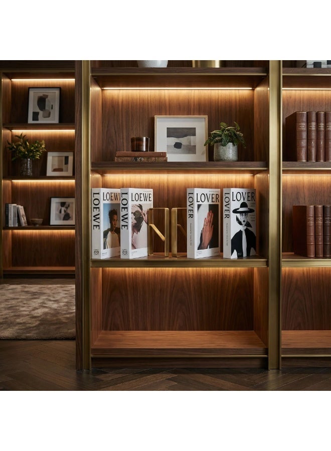 LOEWE 5 Pcs Decorative Faux Books for Home Decor – Modern Fake Books for Coffee Table, Bookshelf & Bedroom, Stacked Book Set for Aesthetic Decor - Image 3