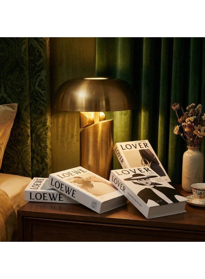 LOEWE 5 Pcs Decorative Faux Books for Home Decor – Modern Fake Books for Coffee Table, Bookshelf & Bedroom, Stacked Book Set for Aesthetic Decor - Image 4