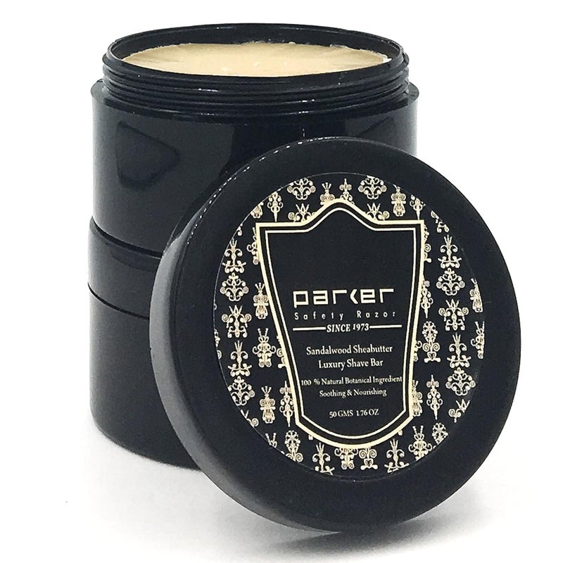 Parker Safety Razor Parker Sandalwood & Shea Butter Shaving Soap 1.76 oz. each â€“ 2 Pack - Image 4