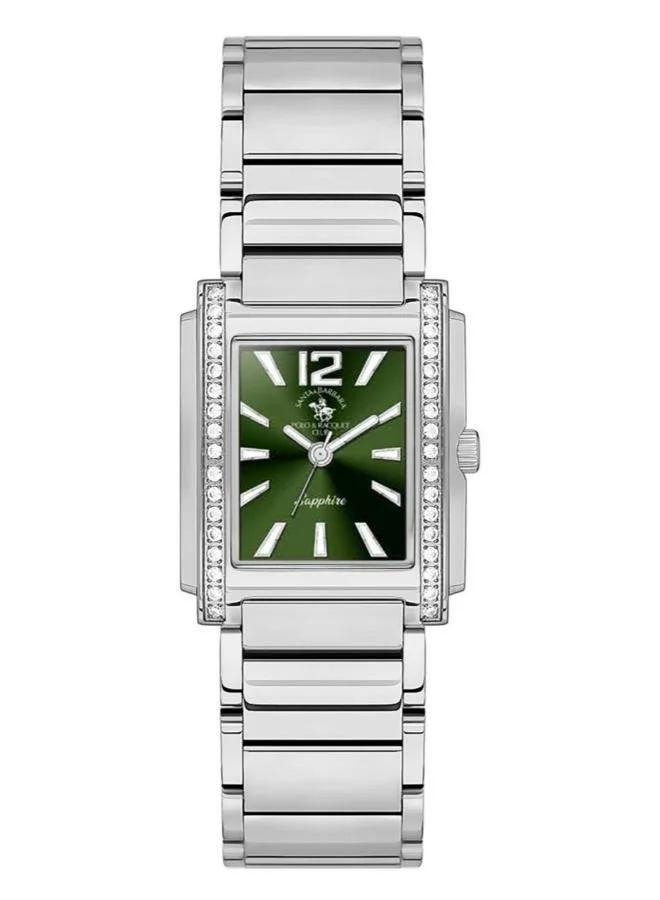 SANTA BARBARA POLO & RACQUET CLUB Santa Barbara Polo & Racquet Club - Luxury Women's Watch | Stainless Steel Band with Steel Case | Analog | Square Dial | Sapphire Glass | Japanese Quartz | Water Resistance 50 Meters