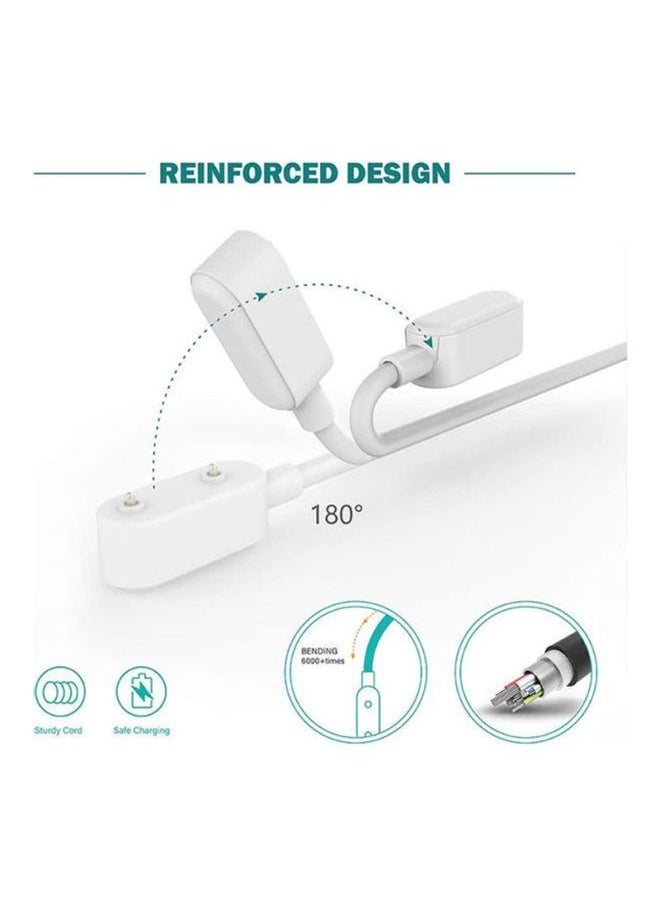 ماركة غير محددة كابل شاحن مغناطيسي USB لسوار هواوي 8 أبيض ، مناسب لفرقة هواوي 8/9/7/6/6 برو / هواوي ووتش فيت / فيت 2 / فيت 3 / فيت ميني / هونر باند 9 / هونر باند 8 / هونر باند 7 / هونر باند 6 برو / هونر باند 6 / هونر ووتش ES / هواوي S-TAG الجري وركوب الدراجات الاستشعار الديناميكي / هواوي ساعة الأطفال 5X برو / هواوي ساعة الأطفال 5X / هواوي ساعة الأطفال 4X برو / هواوي ساعة الأطفال 4X ،  كابل شحن مغناطيسي عالمي للساعات الذكية  - Image 3