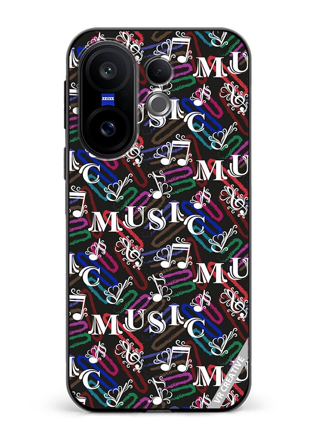 Protective Case Cover For Vivo X200 FE Music Pattern Design Multicolour