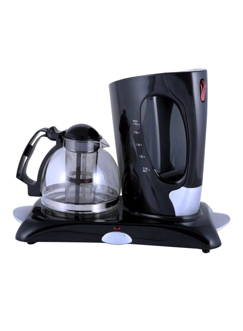 JEC Electric Tea Maker Kettle Set with Tray & Brewing Pot – 1.7L Cordless Stainless Steel Kettle + 0.85L Teapot Fast Boil, Keep Warm, Auto Shut-Off, Tea & Coffee Maker Combo - Image 2