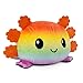 TeeTurtle The Original Reversible Axolotl Plushie Gray Rainbow Cute Sensory Fidget Stuffed Animals That Show Your Mood - Image 2
