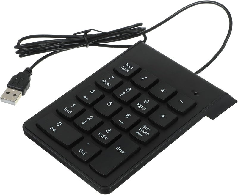 Uonlytech USB Wired 19-Key Numeric Keypad Financial Accounting Number Keyboard for Laptop Desktop, Portable USB Number Pad with Full Key Layout for Computer Accessories - Image 1