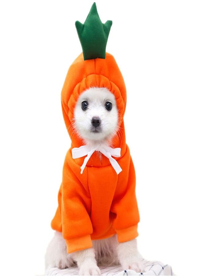 Wiz BBQT Dog Christmas Halloween Costumes,Dog Hoodies for Small Dogs Cats, Cat Puppy Outfits,Yorkie Chihuahua Pomeranian Clothes (Medium, Orange-Carrot) - Image 1