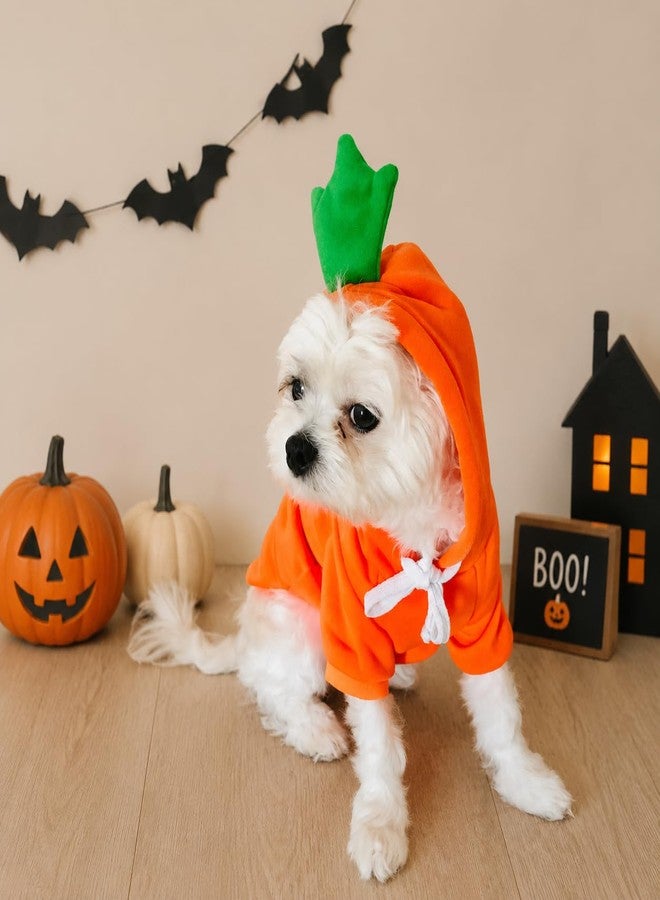 Wiz BBQT Dog Christmas Halloween Costumes,Dog Hoodies for Small Dogs Cats, Cat Puppy Outfits,Yorkie Chihuahua Pomeranian Clothes (Medium, Orange-Carrot) - Image 4
