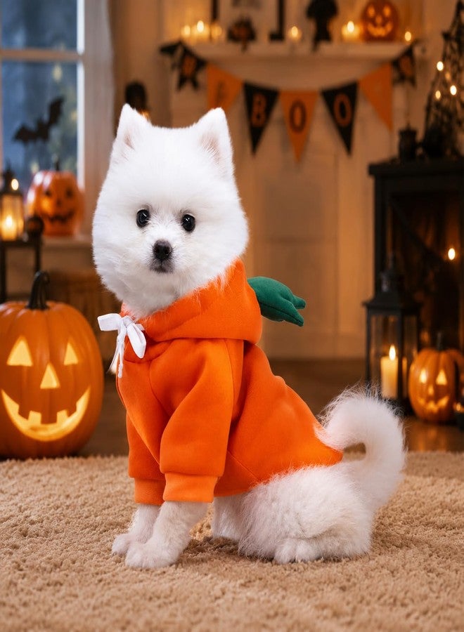 Wiz BBQT Dog Christmas Halloween Costumes,Dog Hoodies for Small Dogs Cats, Cat Puppy Outfits,Yorkie Chihuahua Pomeranian Clothes (Medium, Orange-Carrot) - Image 2