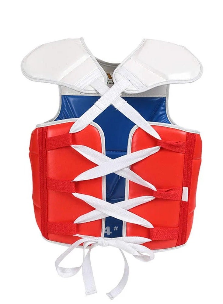 Taekwondo Protective Vest, Boxing Karate Chest Protection, Reversible Kickboxing Abdominal Protection, Body Armour Chest Guard, Unisex Kickboxing Chest Protection for Karate Taekwondo Boxing(M Size) - Image 2