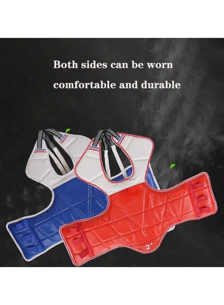 Taekwondo Protective Vest, Boxing Karate Chest Protection, Reversible Kickboxing Abdominal Protection, Body Armour Chest Guard, Unisex Kickboxing Chest Protection for Karate Taekwondo Boxing(M Size) - Image 5